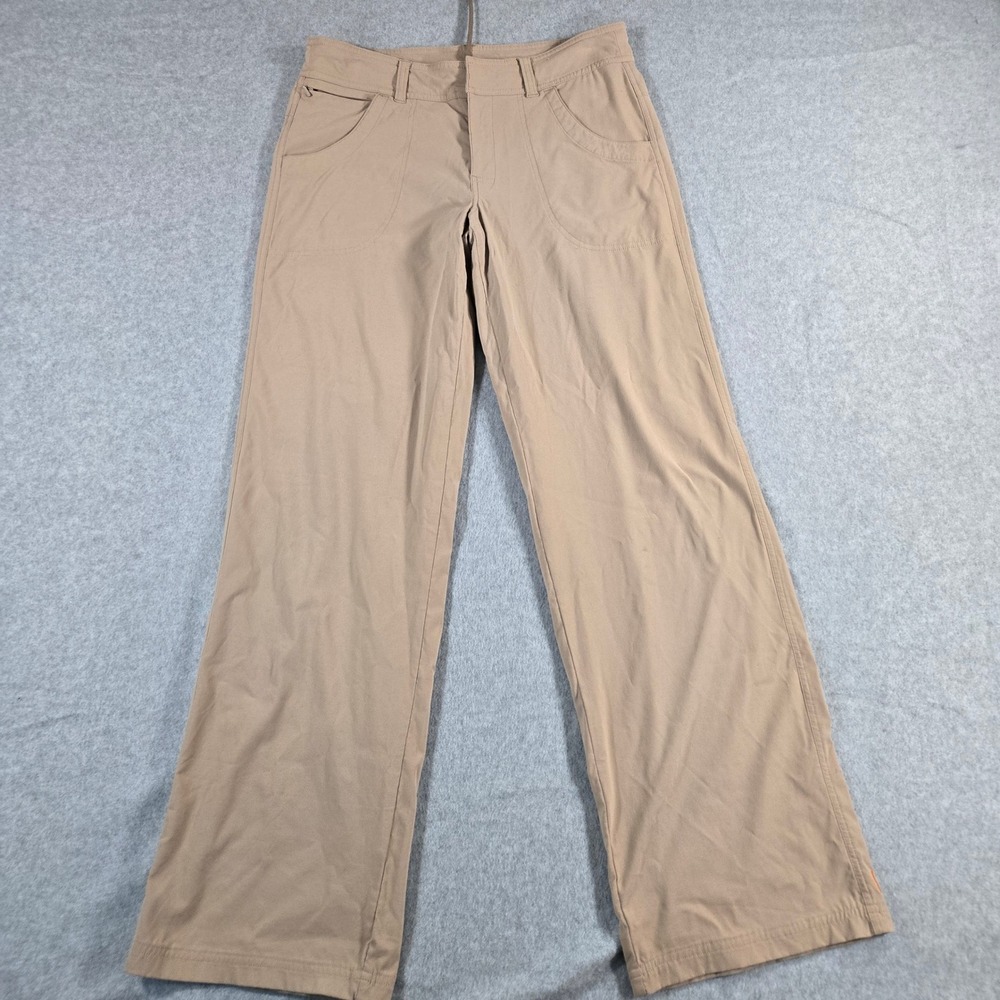 Lucy Womens Tan Khaki Straight Leg Hiking Travel Active Pants Size Small Regular